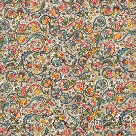 Small Floral and Vine Tiled Florentine Print Italian Paper ~ Carta Varese